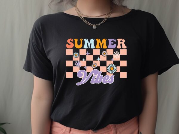 Summer vibes t shirt template vector