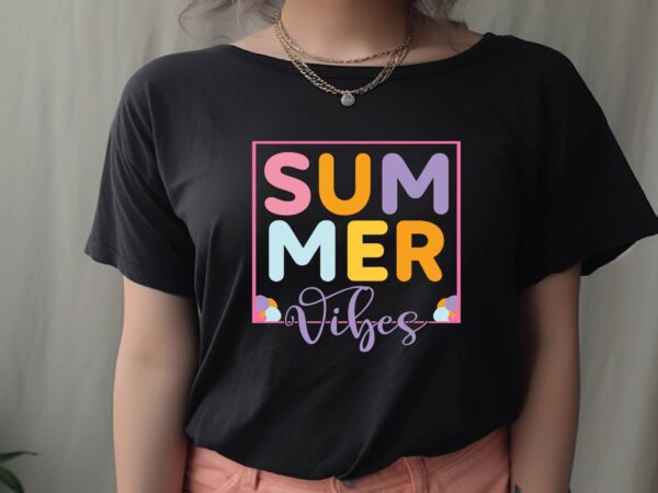 Summer vibes t shirt template vector