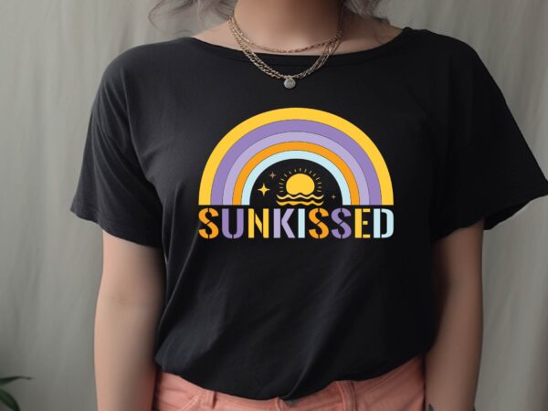 Sun kissed t shirt template vector