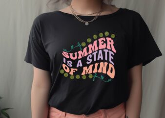 Summer is a State of Mind t shirt template vector