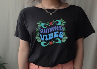 Summer Vibes t shirt template vector