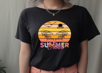 Summer Vibes t shirt template vector