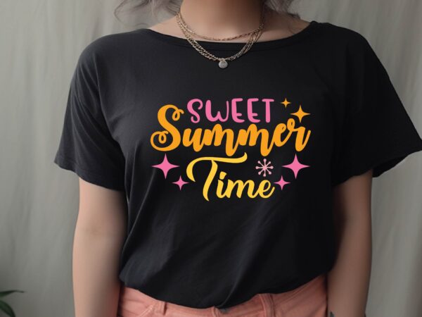 Sweet summer time t shirt template vector