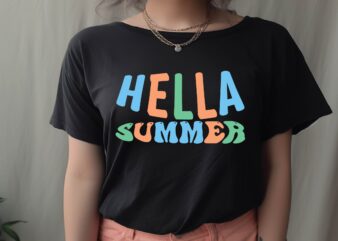 hella summer graphic t shirt