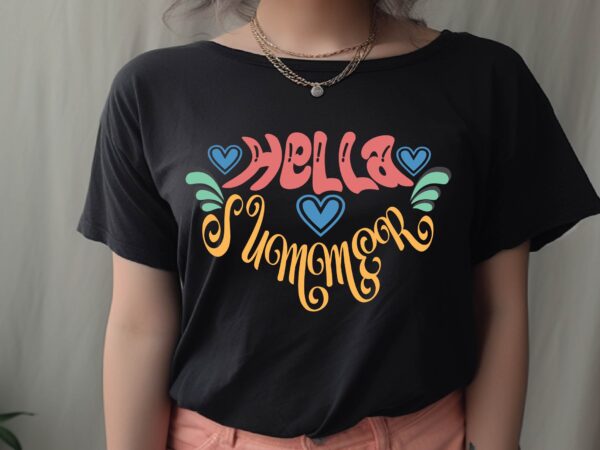 Hella summer graphic t shirt