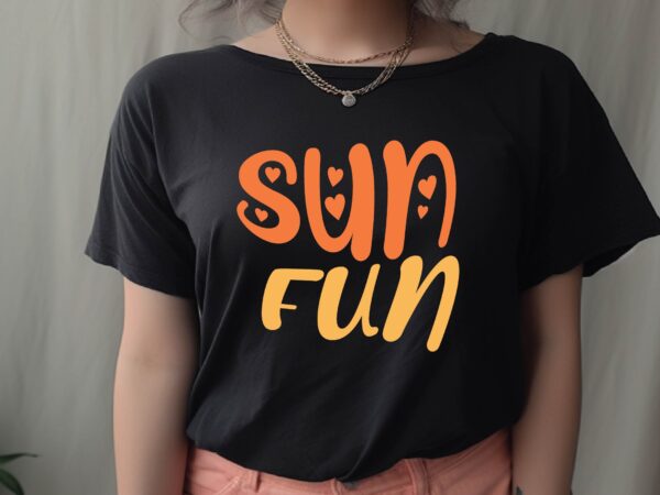 Sun fun t shirt template vector