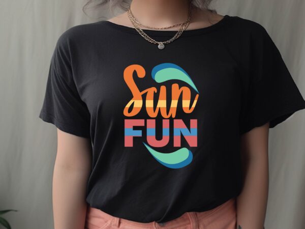 Sun fun t shirt template vector