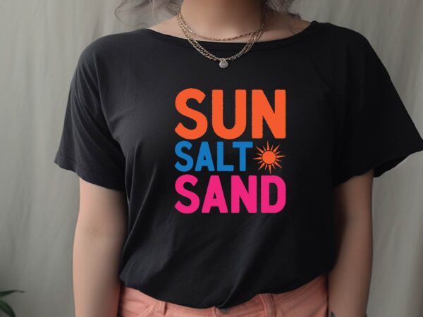 Sun salt sand t shirt template vector