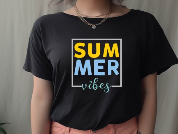 Summer vibes t shirt template vector