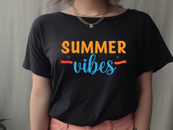 Summer vibes t shirt template vector