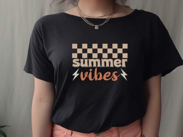 Summer vibes t shirt template vector