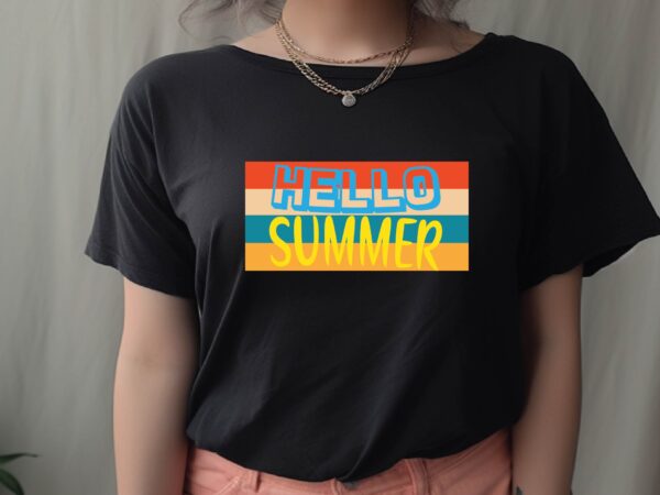 Hello summer graphic t shirt