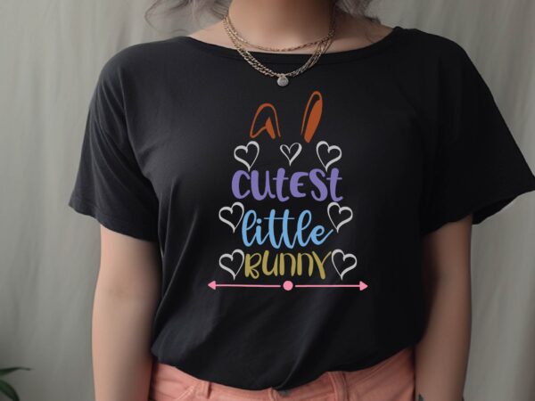 Cutest little bunny t shirt vector file