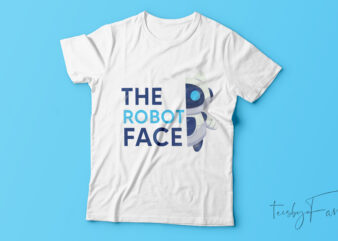 The robot face simple T-shirt design