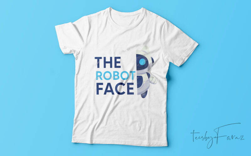 The robot face simple T-shirt design