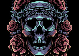 Skull of rose