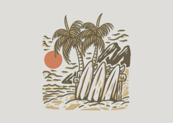 summer beach t shirt template vector