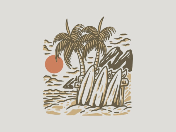 Summer beach t shirt template vector