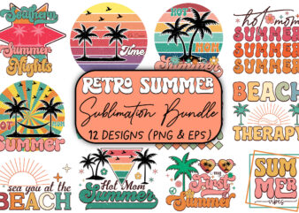 Retro Summer Sublimation Bundle t shirt design online