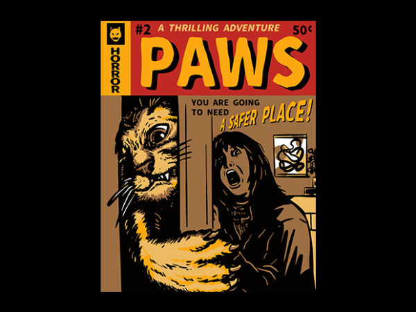 Paws t shirt illustration