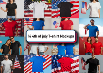 4th of July T-shirt Mockup Bundle