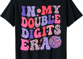 10th Birthday Shirts For Girls Retro In My Double Digits Era T-Shirt