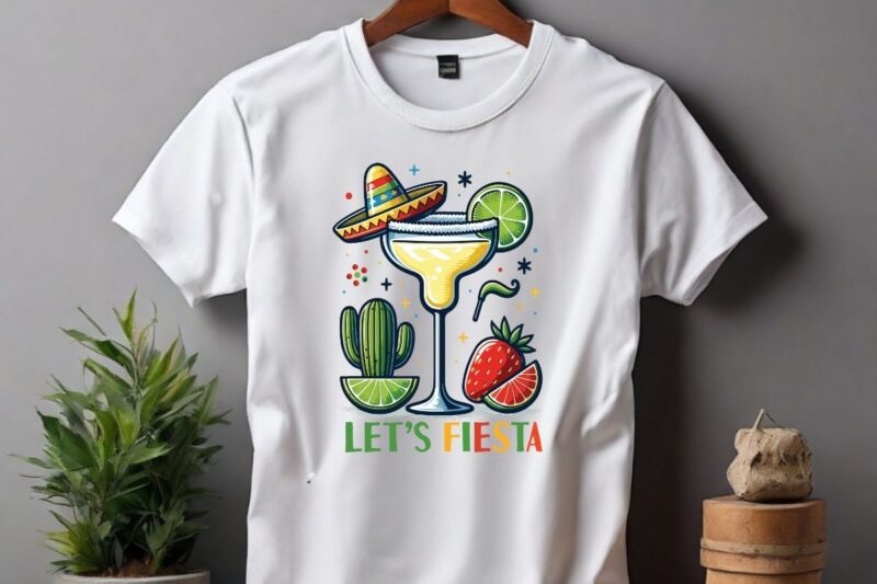 Let’s Fiesta funny Cinco De Mayo Fiesta T-shirt design vector, Fiesta Party, Mexican Shirts, Cinco De Mayo Party, Cinco De Mayo Shirt, Lets