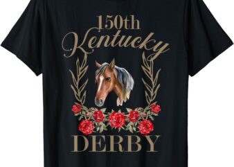 150 KY Derby Horse Racing Derby Day Men Women Vintage T-Shirt