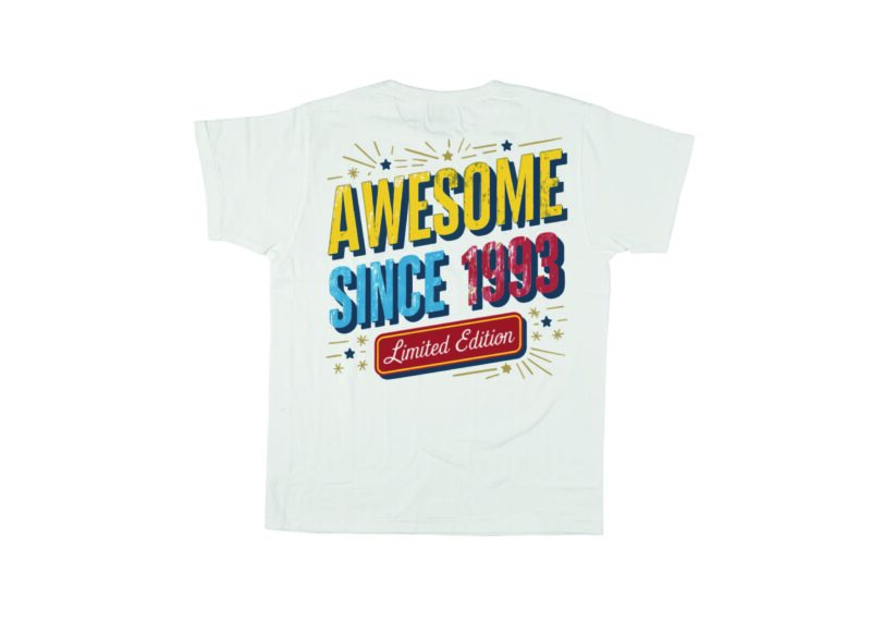awesome since 1990 tshirt design vintage retro style 2024
