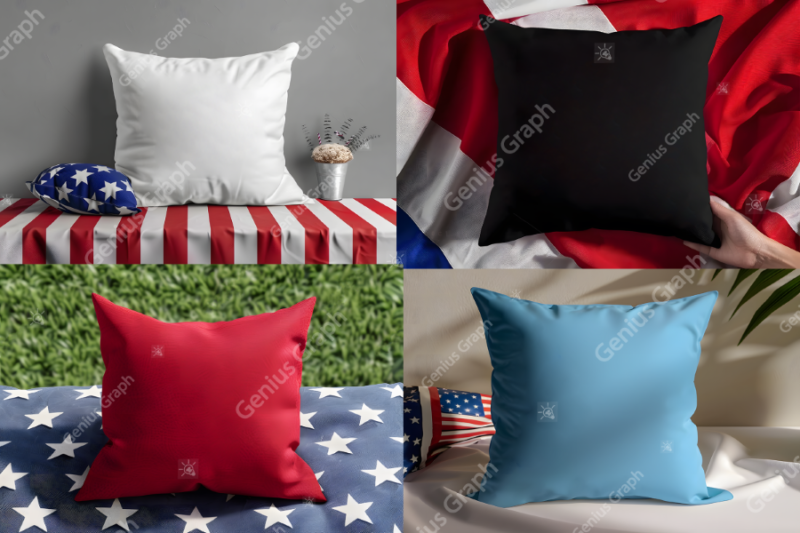 4th of July Pillow Mockup Bundle