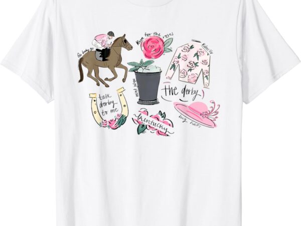 2024 derby vibes horse racing horse race horse lover women t-shirt