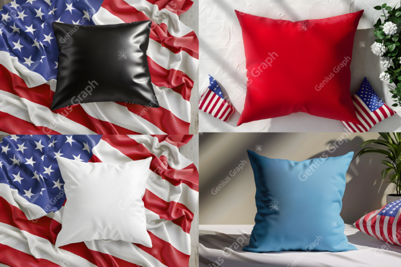 4th of July Pillow Mockup Bundle