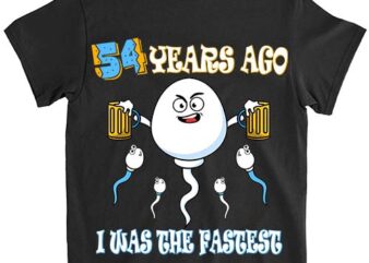 54 Years Ago I Was The Fastest Birthday Decorations T-Shirt ltsp
