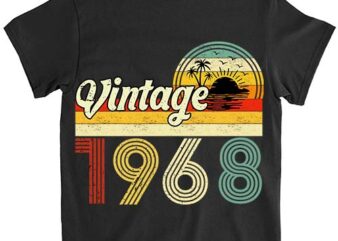 56 Years Old Gifts Vintage Born In 1968 Retro 56th Birthday T-Shirt ltsp