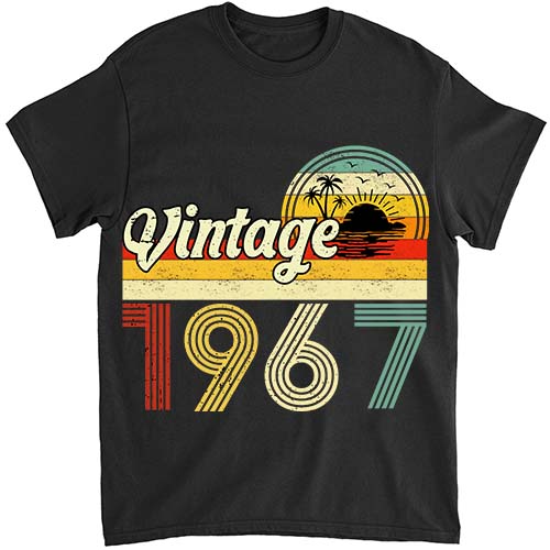 57 Years Old Gifts Vintage Born In 1967 Retro 57th Birthday T-Shirt ltsp