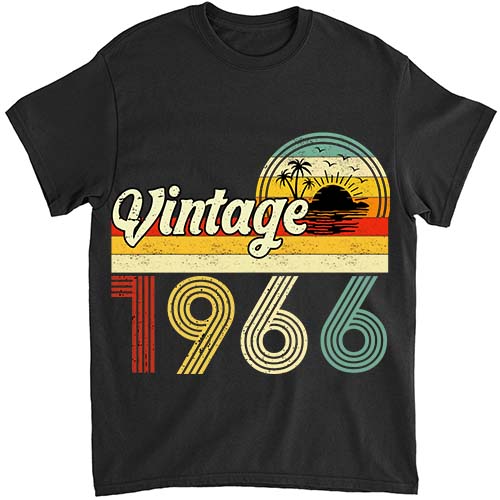 58 Years Old Gifts Vintage Born In 1966 Retro 58th Birthday T-Shirt ltsp