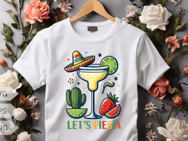 Let’s fiesta funny cinco de mayo fiesta t-shirt design vector, fiesta party, mexican shirts, cinco de mayo party, cinco de mayo shirt, lets