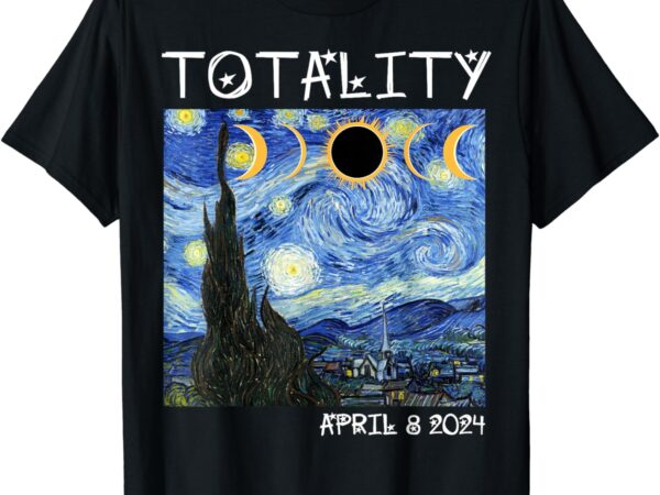 Art solar eclipse 2024 totality april 8 men women kids t-shirt