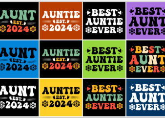 Aunt Auntie T-Shirt Design Bundle