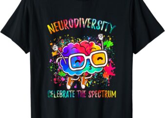 Autism Awareness Neurodiversity Celebrate The Spectrum Brain T-Shirt