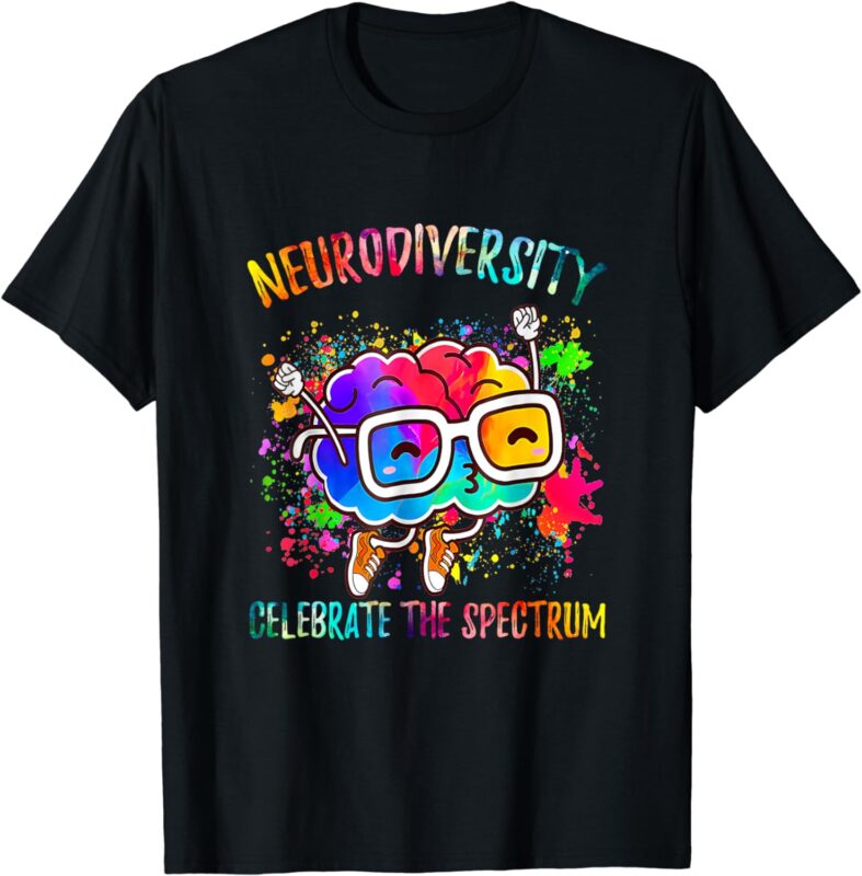 Autism Awareness Neurodiversity Celebrate The Spectrum Brain T-Shirt