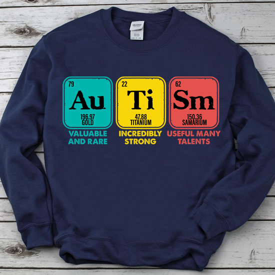 Autism Awareness Women Men Kids Elements Periodic Table T-Shirt PN LTSP