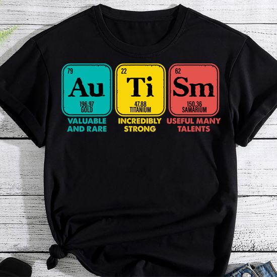 Autism Awareness Women Men Kids Elements Periodic Table T-Shirt PN LTSP