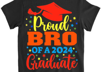BRO Senior 2024 Proud Dad Of A Class Of 2024 Graduate T-Shirt lts png file