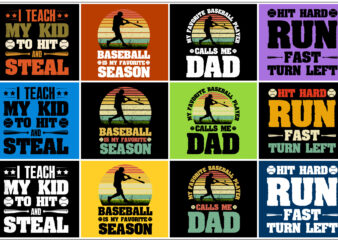 Baseball T-Shirt Design Bundle