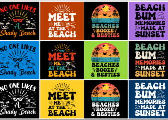 Beach t-shirt design bundle