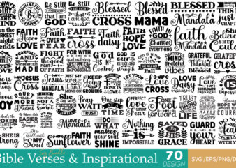 Bible verses & inspirational svg bundel