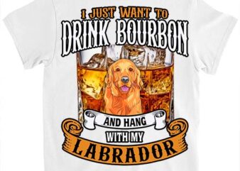 Bourbon Whisky Fan Labrador Owner Dog Lover T-Shirt1 LTSP