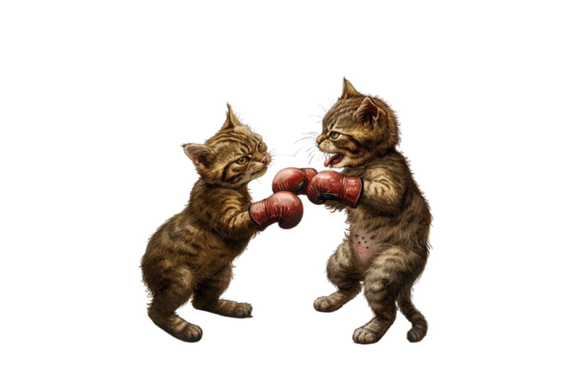 Boxing Cat Sublimation Clipart, Cat Clipart, Cat Sublimation, Boxing Cat, Kitten, Cat Lover, Animal, Instant Download, Cat Illustrations, Di
