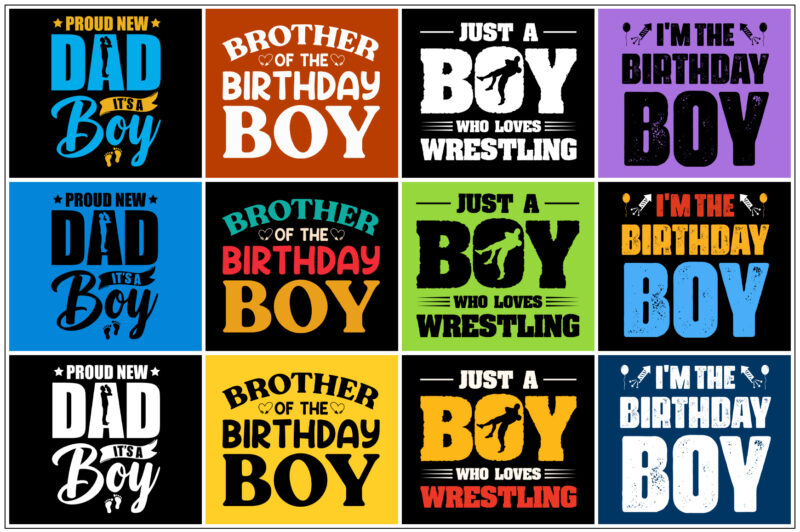 Boy T-Shirt Design Bundle